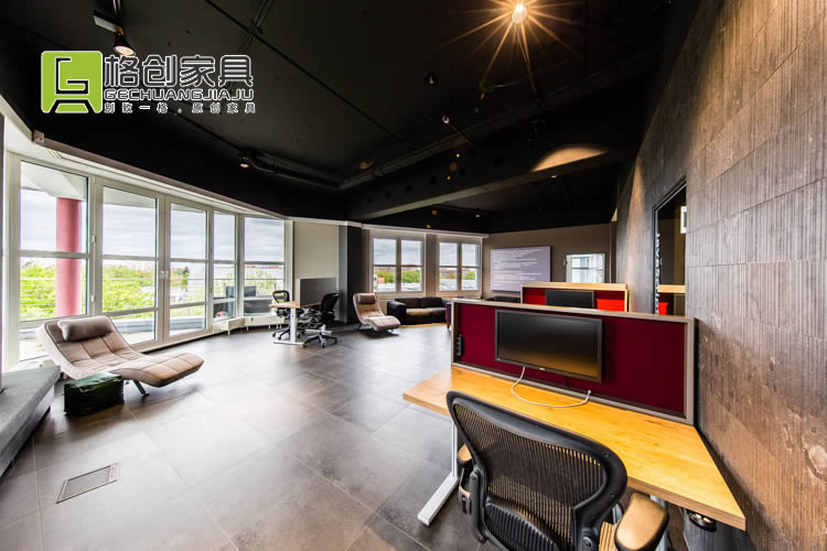 現代辦公家具效果圖
